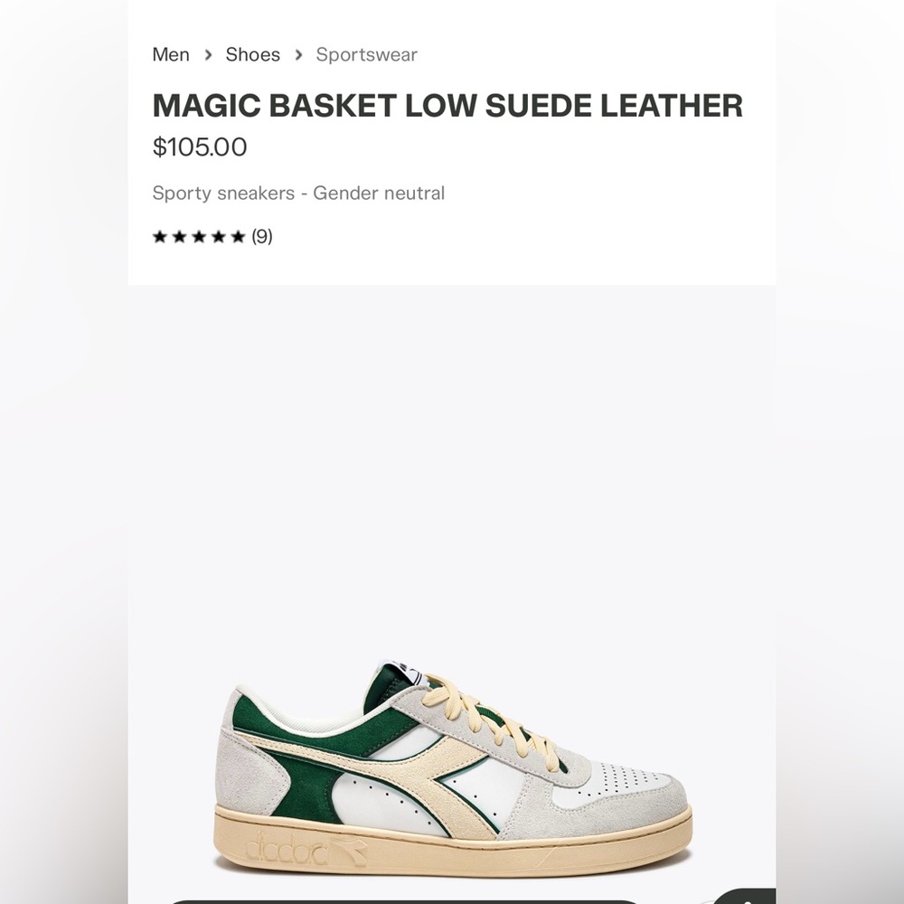 Diadora sneakers. New in box. Size 8